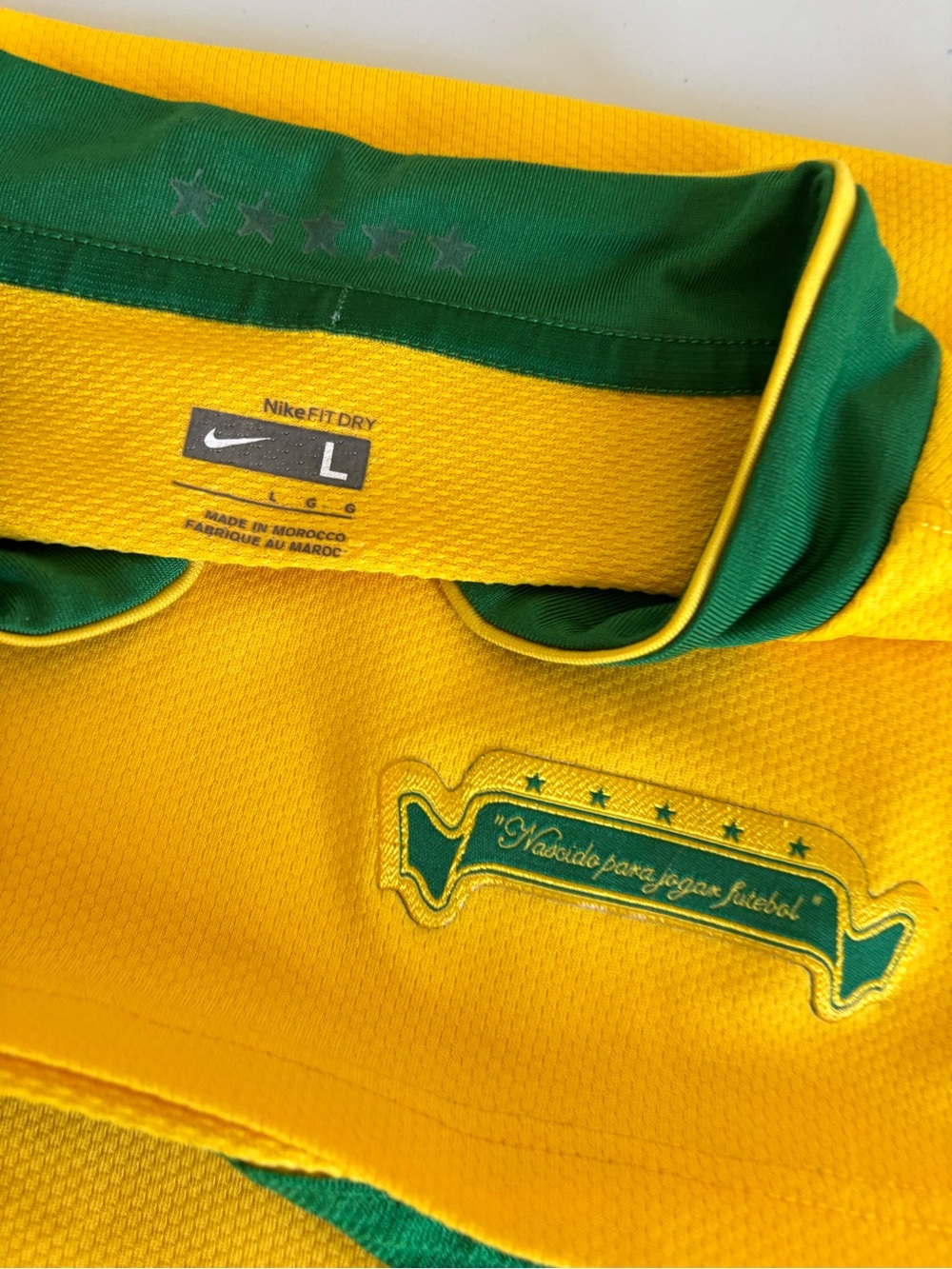 Nike Yellow and Green Brazil Soccer Jersey - Picture 4 of 4